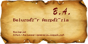 Beluzsár Aszpázia névjegykártya